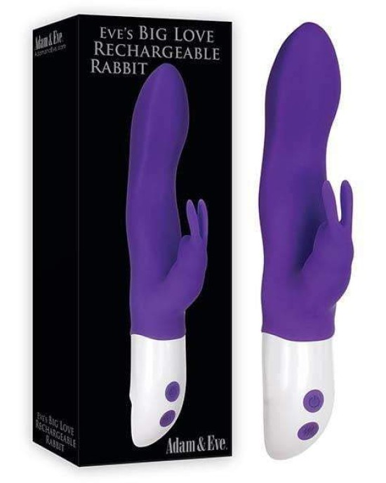 Adam & Eve Eve's Big Love Rabbit Vibrator - Purple