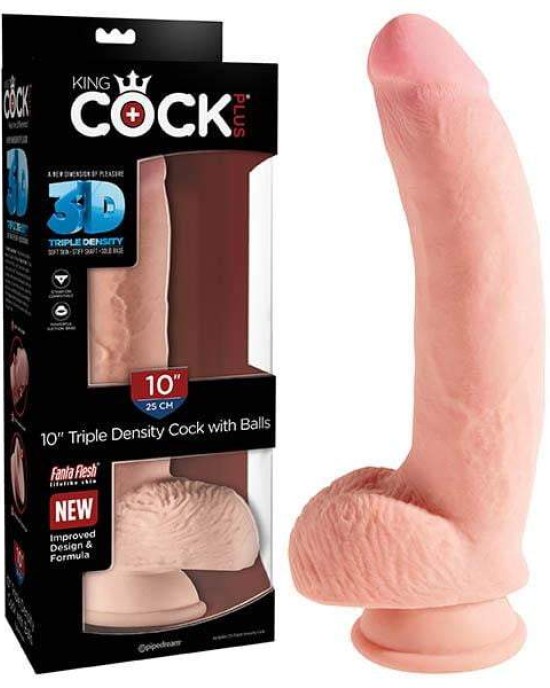 King Cock Plus 10 Inch Triple Density Cock with Balls