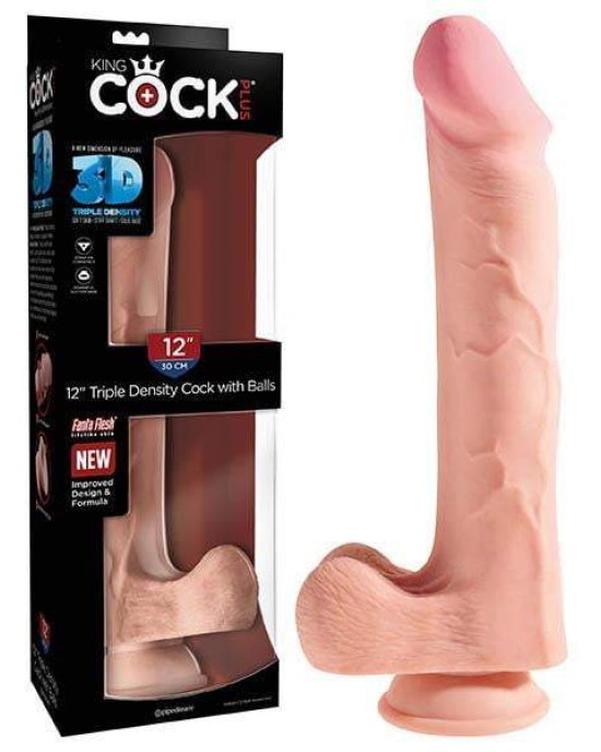 King Cock Plus 12 Inch Triple Density Cock with Balls