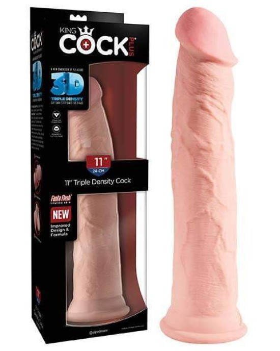 King Cock Plus 11 Inch Triple Density Flesh Dong