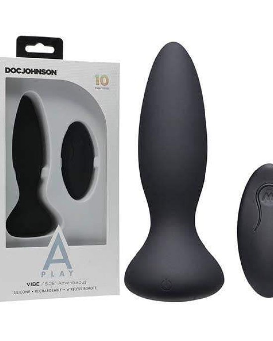 A-Play Vibe Adventurous Rechargeable Black Anal Plug