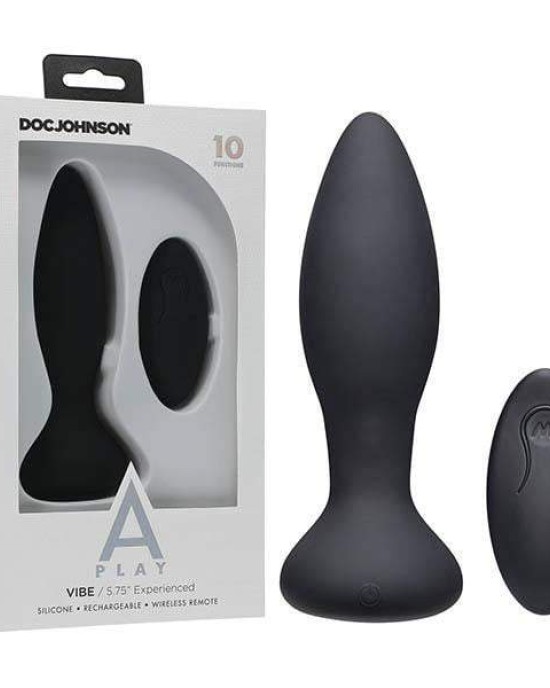 A-Play Vibe Experienced Rechargeable Black Anal Plug