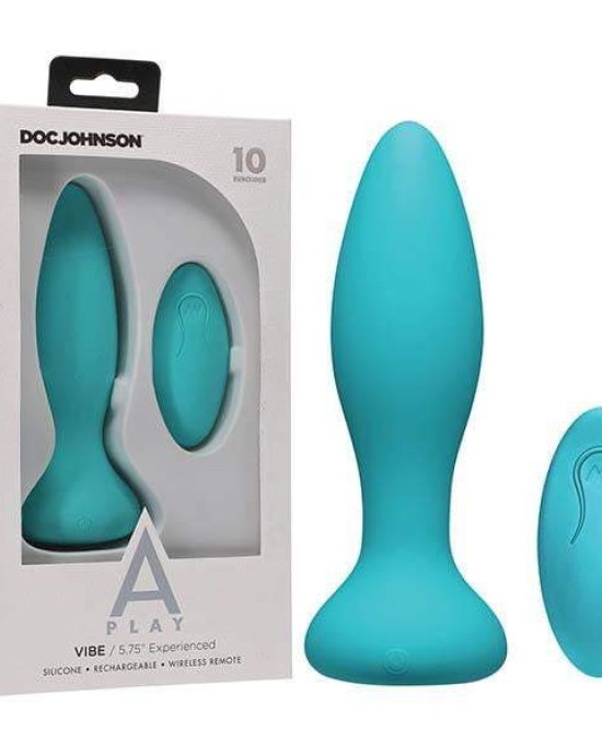 A-Play Vibe Experienced Rechargeable Teal Anal Plug