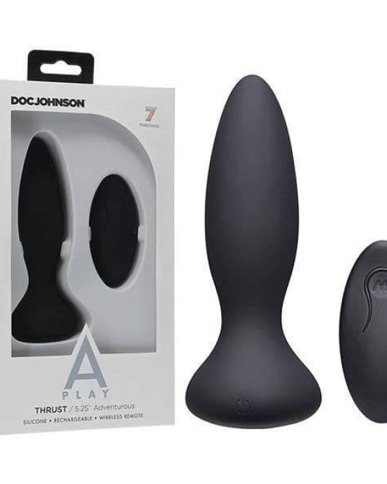 A-Play Thrust Adventurous Rechargeable Black Anal Plug