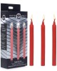 Master Series Fetish Red Drip Candles - 3 Pack