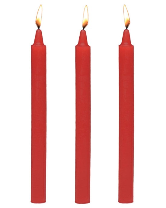 Master Series Fetish Red Drip Candles - 3 Pack