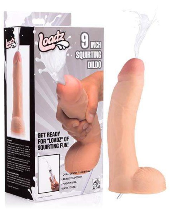 Squirtz 9 Inch Realistic Dual Density Squirting Dildo