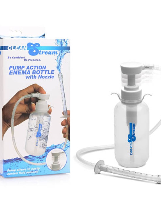 CleanStream Pump Action Enema Bottle with Nozzle