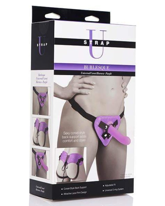 Strap-U Burlesque Universal Purple Harness