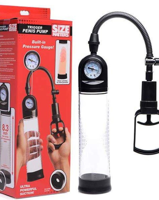 Size Matters Trigger Penis Pump with Gauge