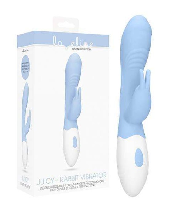 Loveline Juicy G-Spot Rabbit Vibrator - Blue