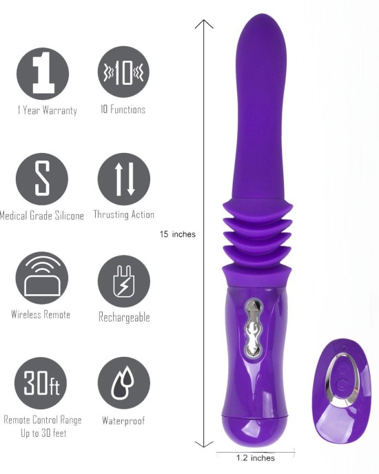 Maia Monroe Portable Thrusting Sex Machine - Purple