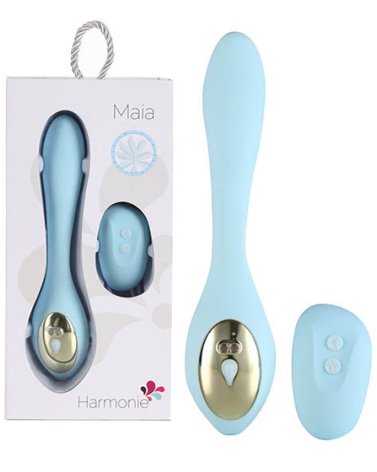 Maia Harmonie Bendable Vibrator with Wireless Remote - Blue