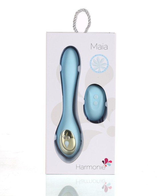 Maia Harmonie Bendable Vibrator with Wireless Remote - Blue