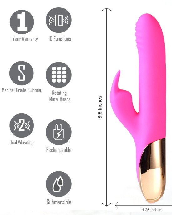 Maia Dream Supercharged Rabbit Vibrator - Pink