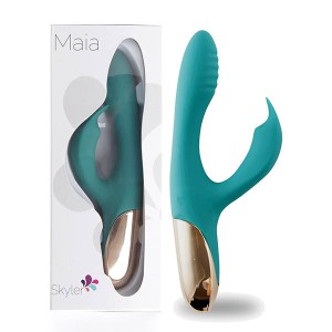 Maia Skyler Bendable Rabbit Vibrator - Green