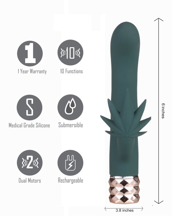 Maia Kusha 420 Rabbit Vibrator - Green