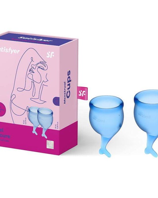 Satisfyer Feel Secure - Dark Blue Dolphin Tail Menstrual Cups