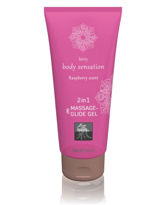 SHIATSU 2in1 Massage & Glide Gel - Raspberry 200ml