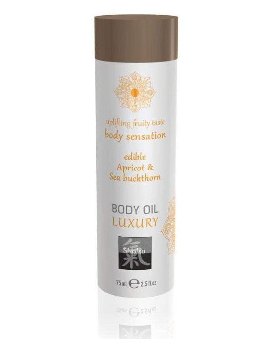 SHIATSU Edible Body Oil - Luxury - Apricot & Sea Buckthorn 75ml