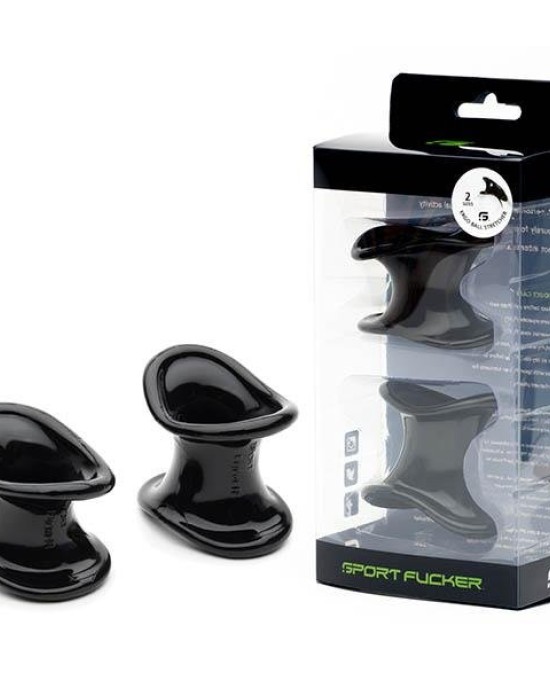 Sport Fucker Black Ergonomic Ball Stretcher Kit -  Set of 2 Sizes