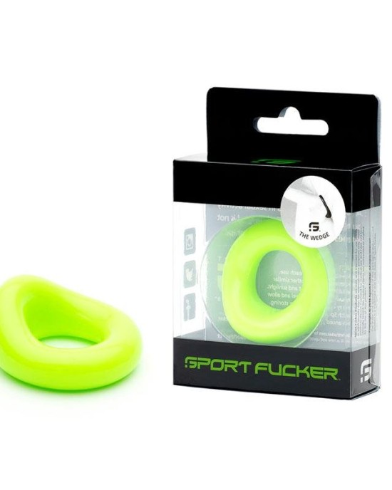 Sport Fucker Wedge Neon Green Cock Ring