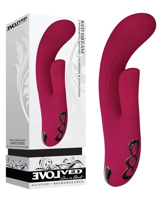 Evolved Red Dream Rabbit Vibrator - Burgundy