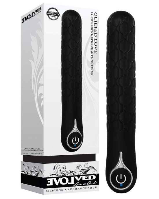 Evolved Quilted Love Black Vibrator