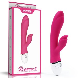 Lovetoy Dreamer II Rabbit Vibrator - Rose Red