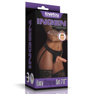 Ingen Easy Strap-On Set - Flesh 7 Inch Strap-On