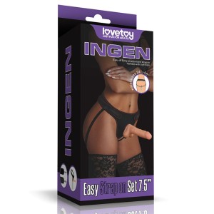 Ingen Easy Strap-On Set - Flesh 7.5 Inch Strap-On