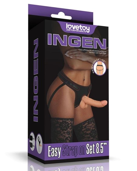 Ingen Easy Strap-On Set - Flesh 8.5 Inch Strap-On