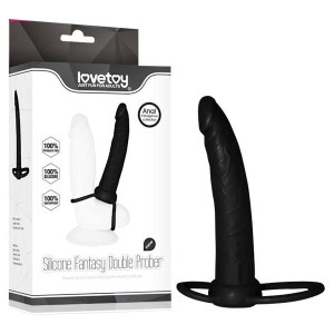 Anal Indulgence Collection Black Double Prober & Cock Ring