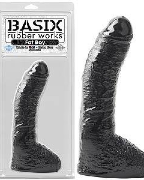 Basix Rubber Works Fat Boy - Black 10 Inch Dong