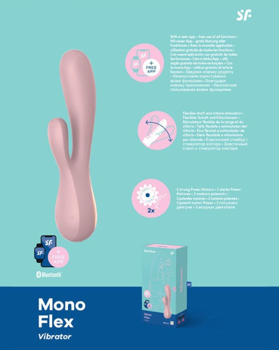 Satisfyer Mono Flex App-Controlled Rabbit Vibrator - Mauve