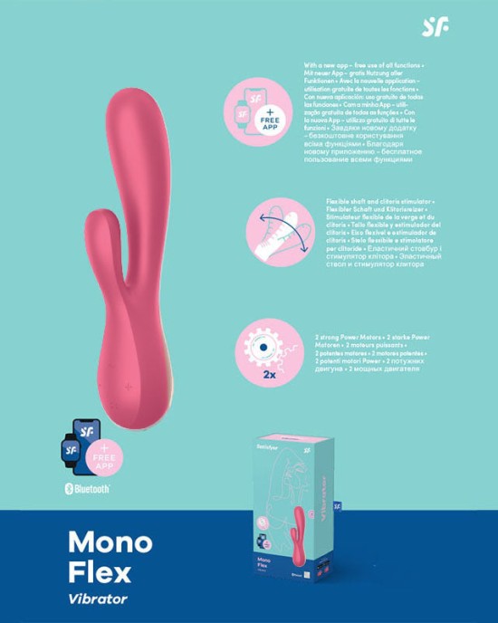 Satisfyer Mono Flex App-Controlled Rabbit Vibrator - Red