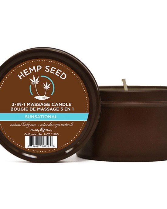 Hemp Seed 3-In-1 Massage Candle - Sunsational - 170 g