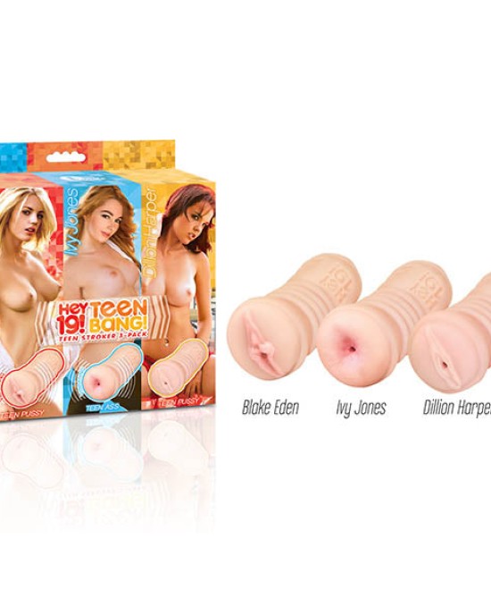 Hey 19! Teen Bang - Flesh Strokers - Set of 3