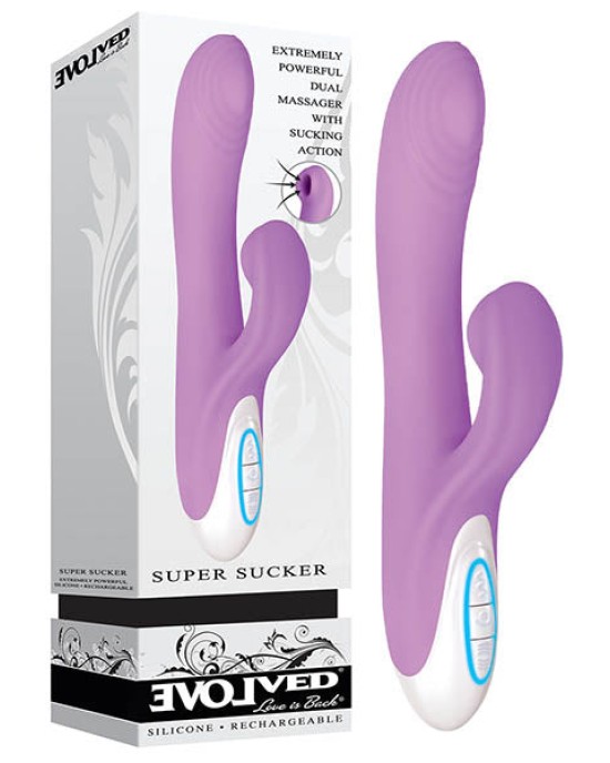 Evolved Super Clit Sucker G-Spot Vibrator - Purple