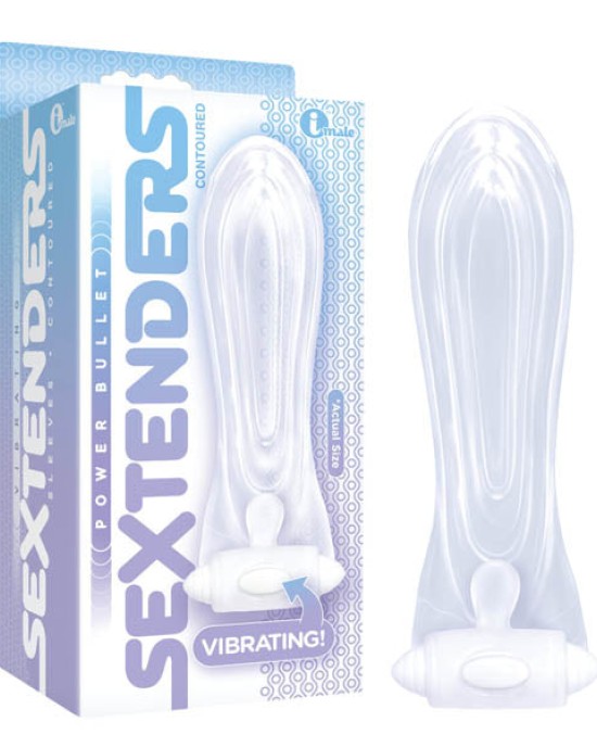 The 9's Vibrating Sextenders, Contoured - Clear