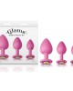 Glams Spades Butt Plug Trainer Kit - Pink - 3 Sizes