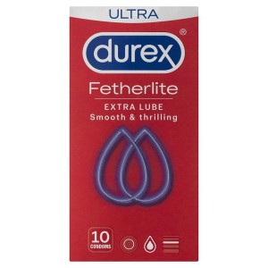 Durex Fetherlite Ultra Extra Lube Condoms -10 Pack