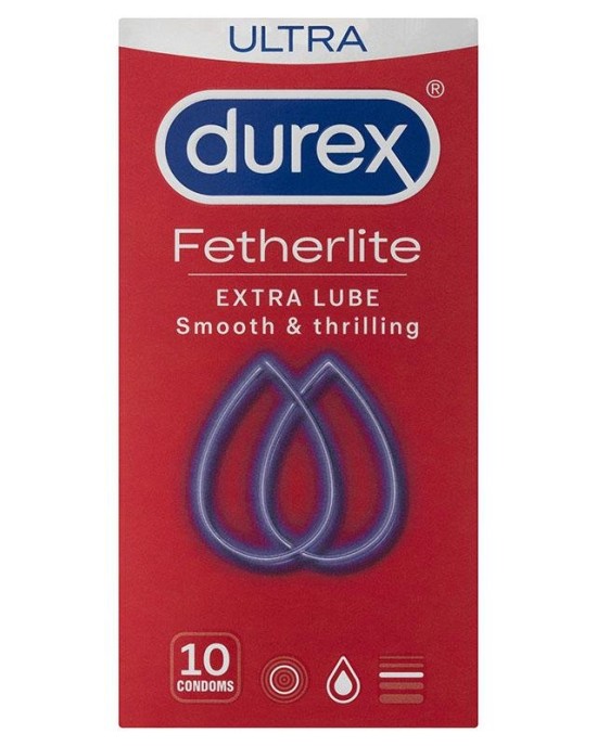 Durex Fetherlite Ultra Extra Lube Condoms -10 Pack