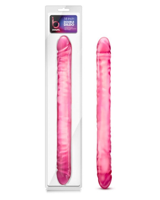 B Yours - 18 Inch Double Dildo - Pink