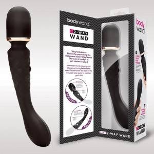 Bodywand Luxe 2-Way Black Massage Wand