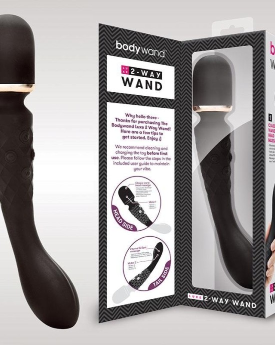 Bodywand Luxe 2-Way Black Massage Wand