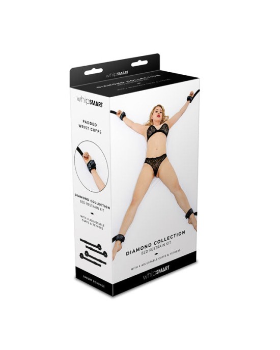 WhipSmart Diamond Bed Ties - Black Restraints