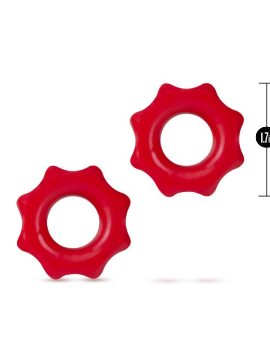 Stay Hard Nutz - Red Cock Rings - Set of 2