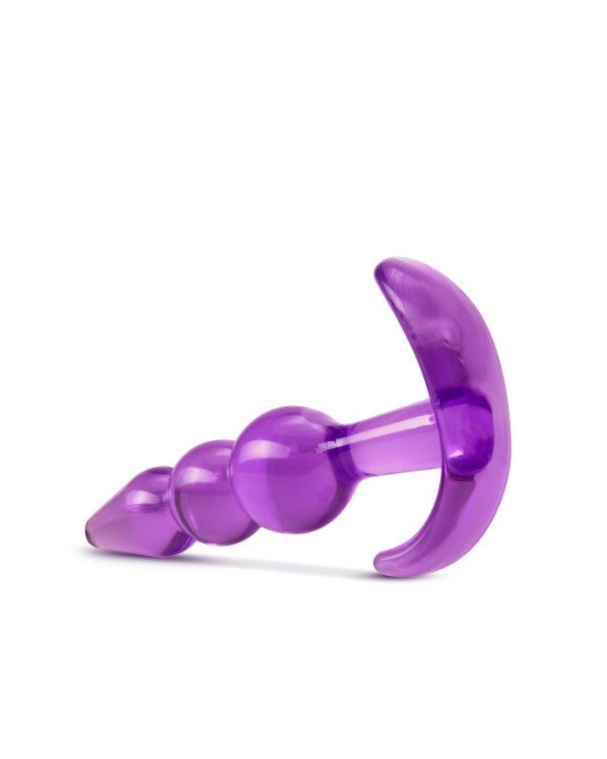 B Yours Triple Bead Purple Anal Butt Plug