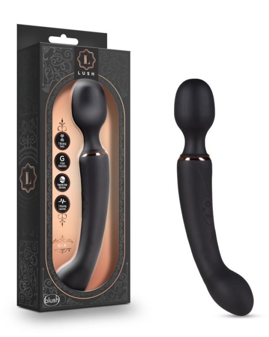 Lush Gia - Black Rechargeable Massager Wand